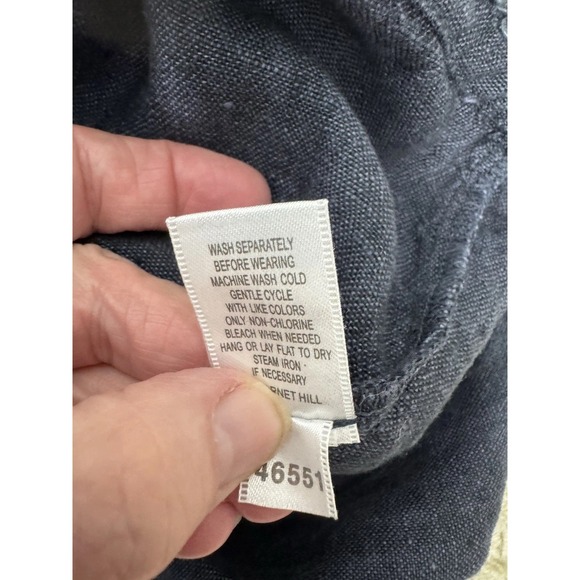 Garnet Hill Linen Sleeveless A Line Dress Raw Hem Pockets Women's 4 Minimalist - Picture 12 of 12